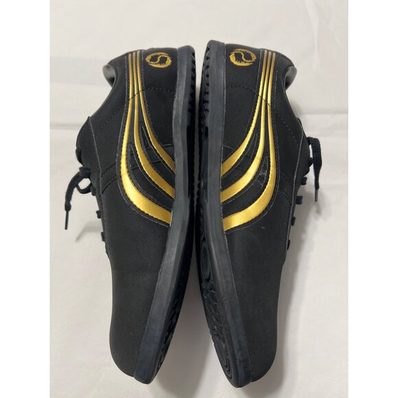 Mens 8.5 Tai Chi Shoes Black & Gold Do-Win - Picture 3 of 10